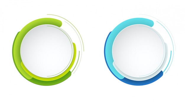 Modern vector abstract round element set.