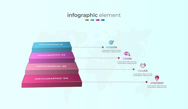 Modern vector business infographic process design