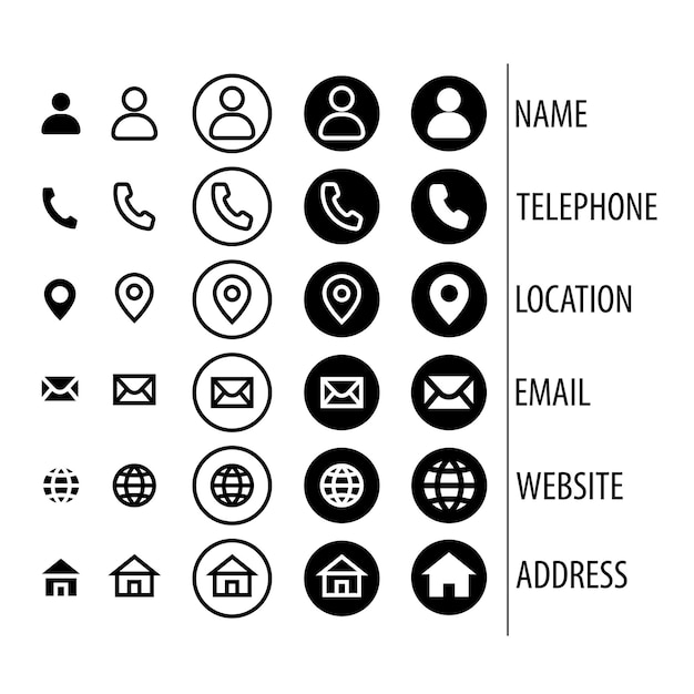 Modern vector communication and information icon pack 1 for business cards Flyers Brochures amp etc