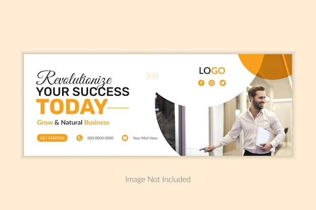 Modern Vector Corporate Facebook Cover Design Template