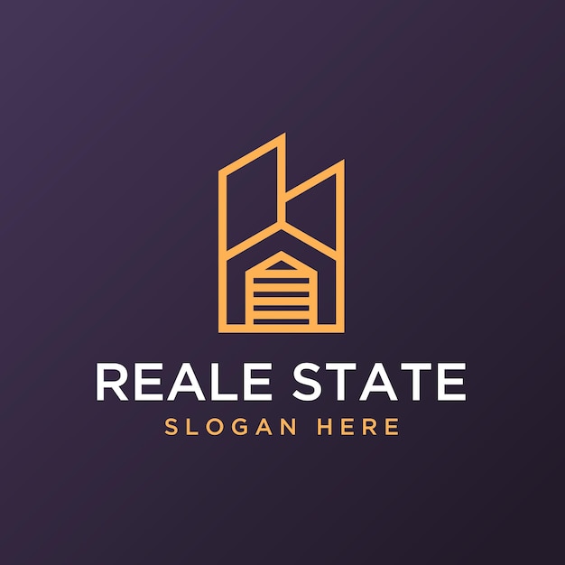 Modern Vector graphic of real estate logo design template