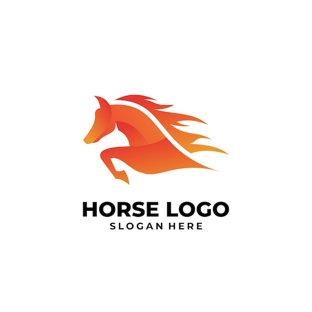 Modern vector horse logo with gradient design for professional business branding identity