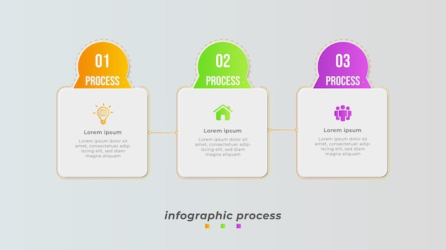 Modern vector infographic step and presentation design