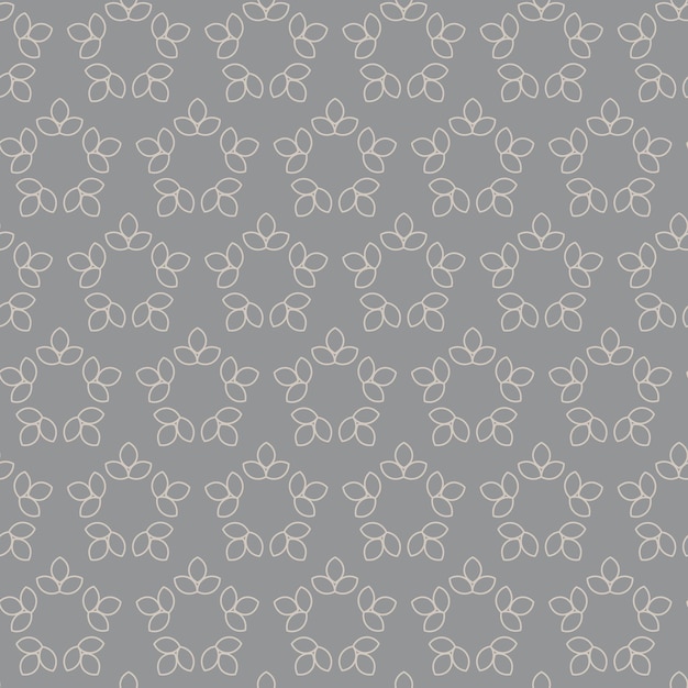 Modern vector seamless illustration Floral pattern on a gray background Ornamental pattern for flyers typography wallpapers backgrounds