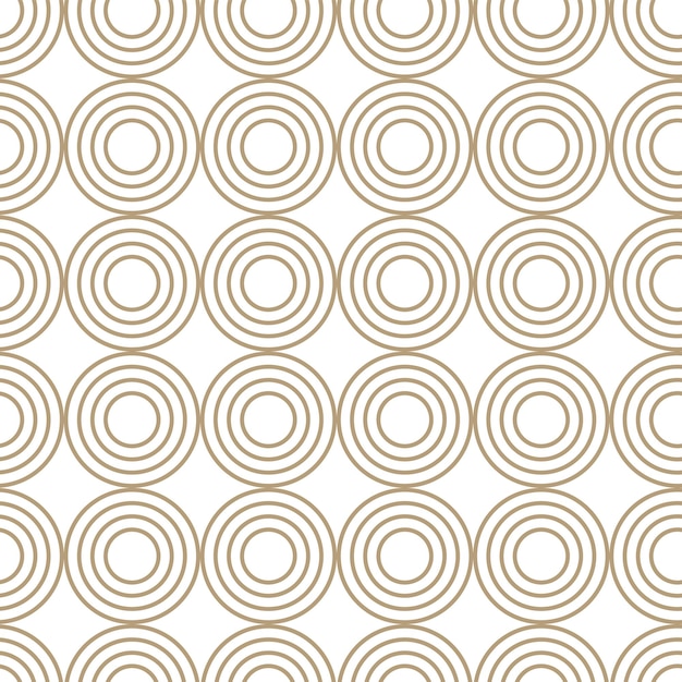 Modern vector seamless illustration Linear gold pattern on a white background Ornamental pattern for leaflets printing wallpaper backgrounds