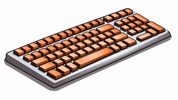 Vector modern vector style cartoon keyboard