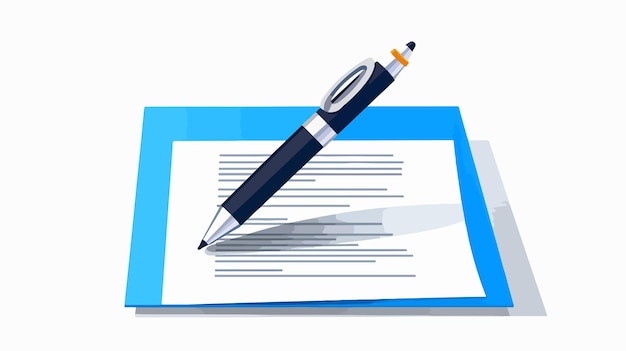 Modern Vector Style Document Pen Icon