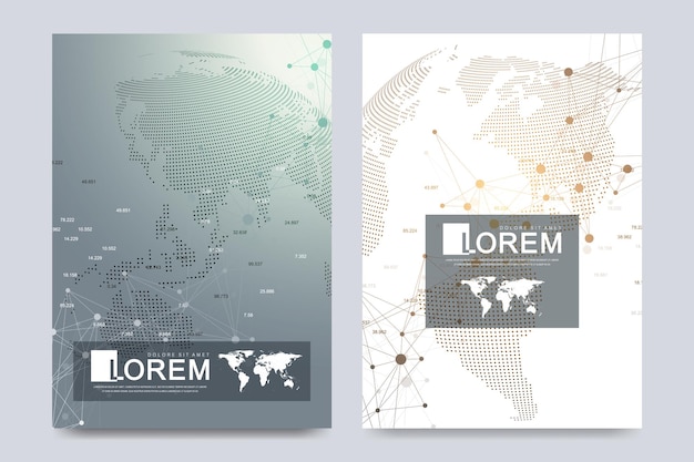 Modern vector template for brochure or annual report