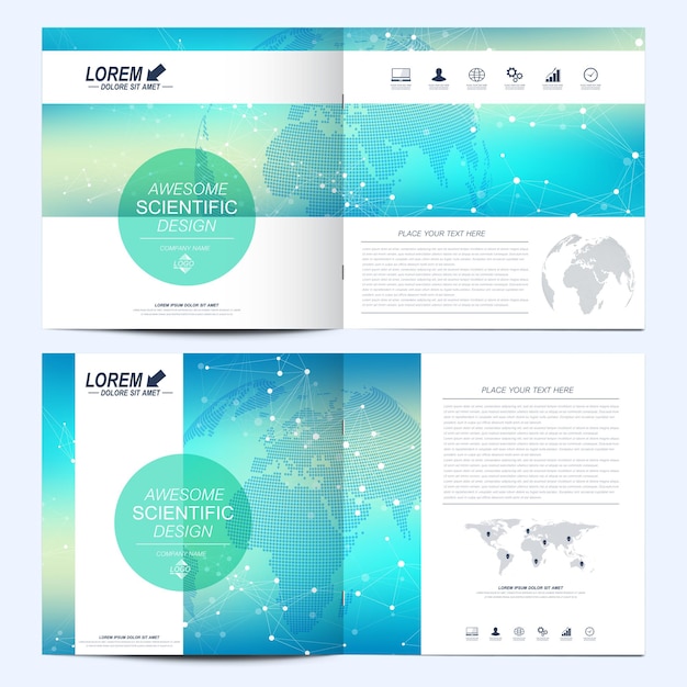 Vector modern vector template for square brochure leaflet flyer cover catalog magazine annual report busine