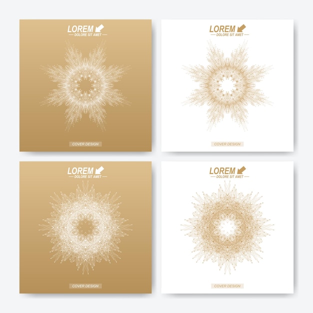 Modern vector template for square brochure leaflet flyer cover magazine or annual report business