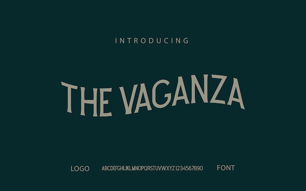 Modern and Vintage typography fonts logo font Premium Vector