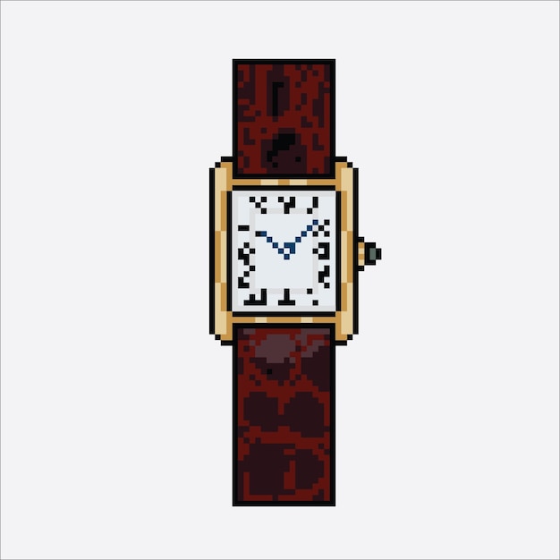 modern watch with pixel art style