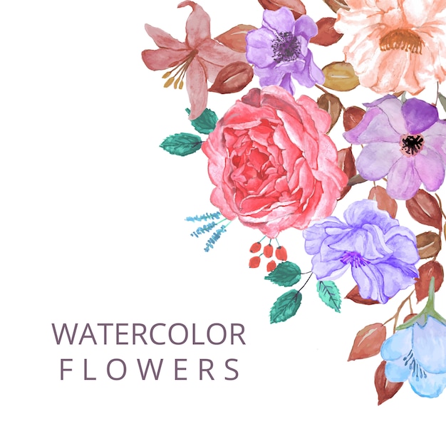 Modern Watercolor Flowers