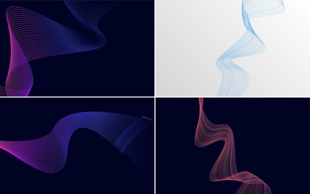 Modern wave curve abstract vector background for a trendy presentation