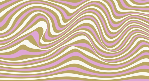 Modern wave rainbow line retro abstract background design. Rainbow 60s, 70s, 80s hippie vector.