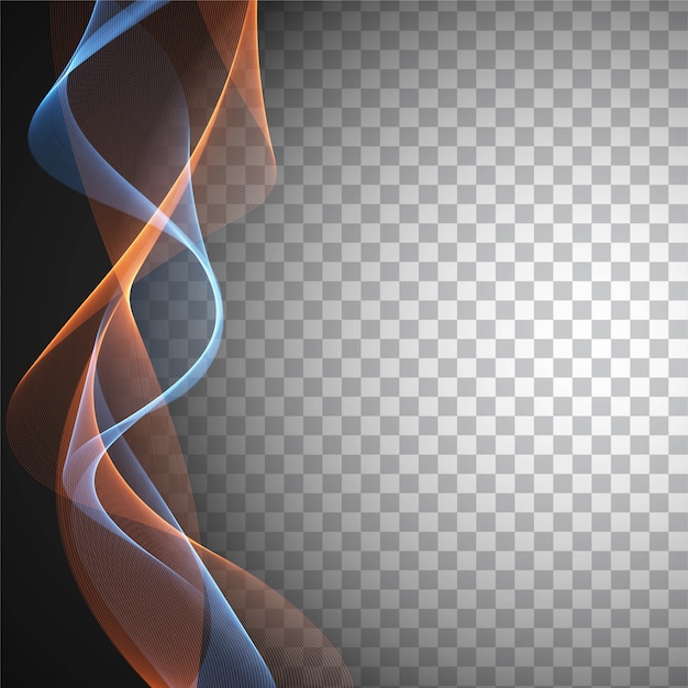 Modern wave  transparent background