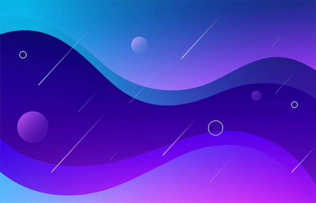 Modern wavy gradient geometric background with lines Minimalistic abstract design template