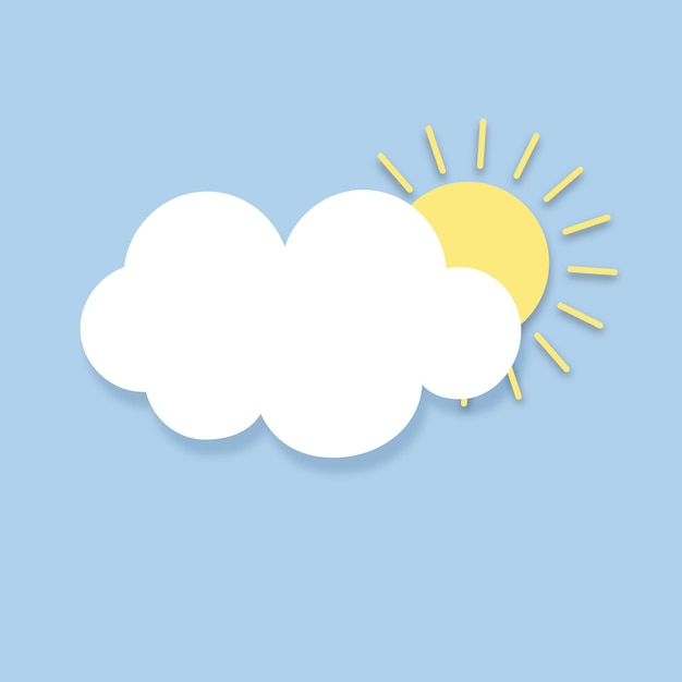 Modern weather icons set Flat vector symbols on dark background Sun cloud icon