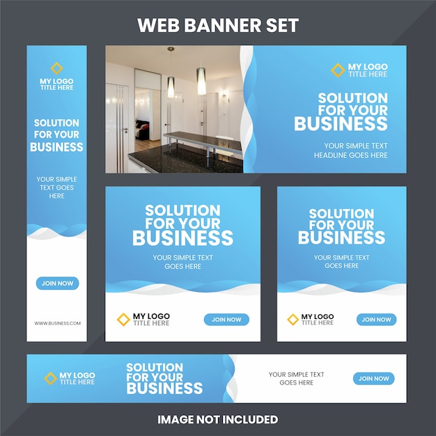 Modern Web Banner Ad Set  Template