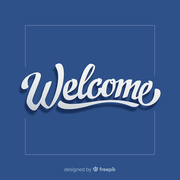 Modern welcome lettering design