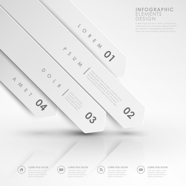 Modern white design banners template infographic elements