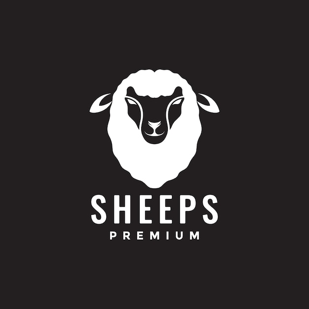 Modern white sheep logo design vector graphic symbol icon illustration creative idea