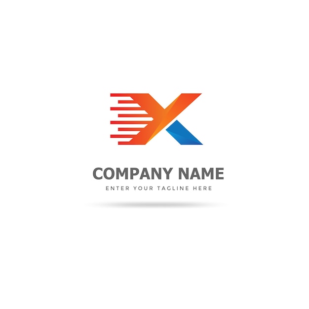 Modern X Fast Logo Design Template