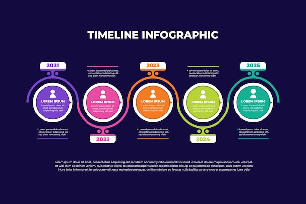 Modern Year Timeline Infographic Milestone Template