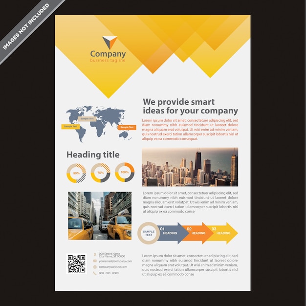 Modern yellow brochure for multi purpose business