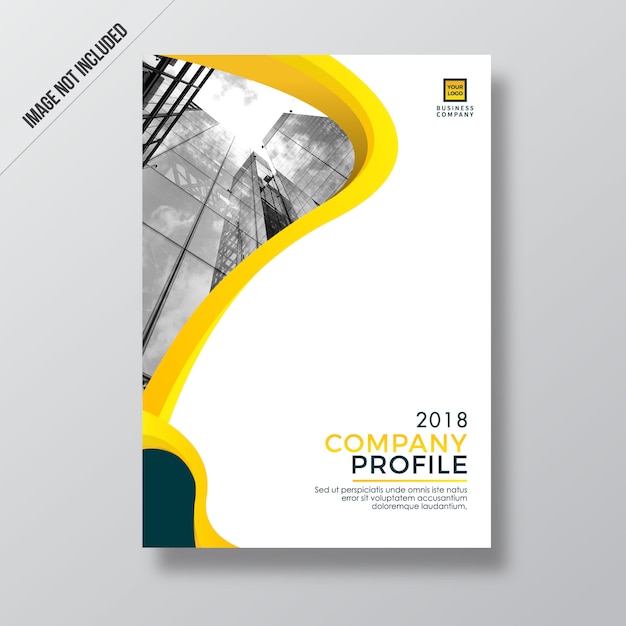 Modern yellow style design company profile template