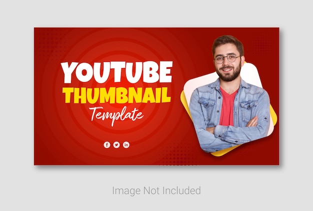 Modern YouTube thumbnail template