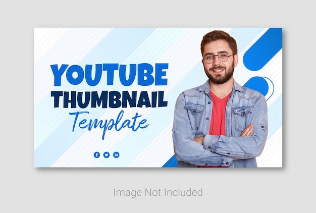 Modern YouTube thumbnail template