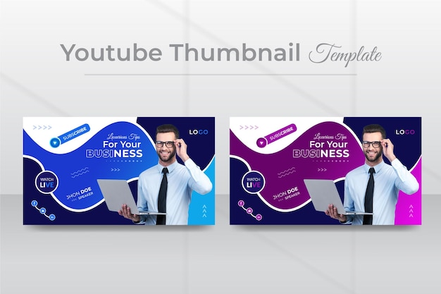 Modern YouTube thumbnail video for Digital marketing agency online promotional workshop web ads