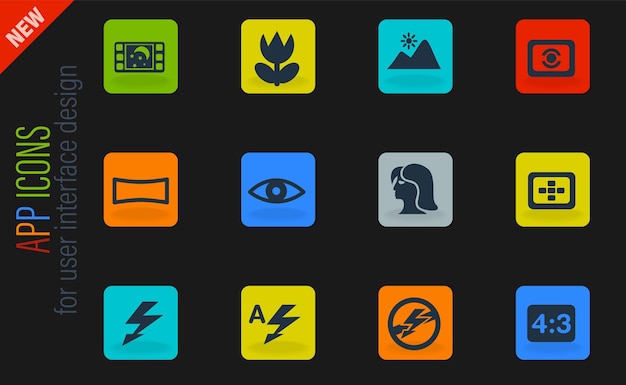 Modes of Photo Silhouette Icons