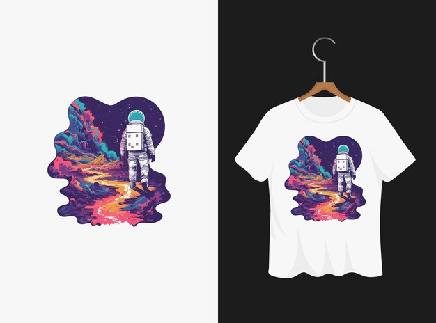 Vector modren creative astronaut vector illustration for tshirt