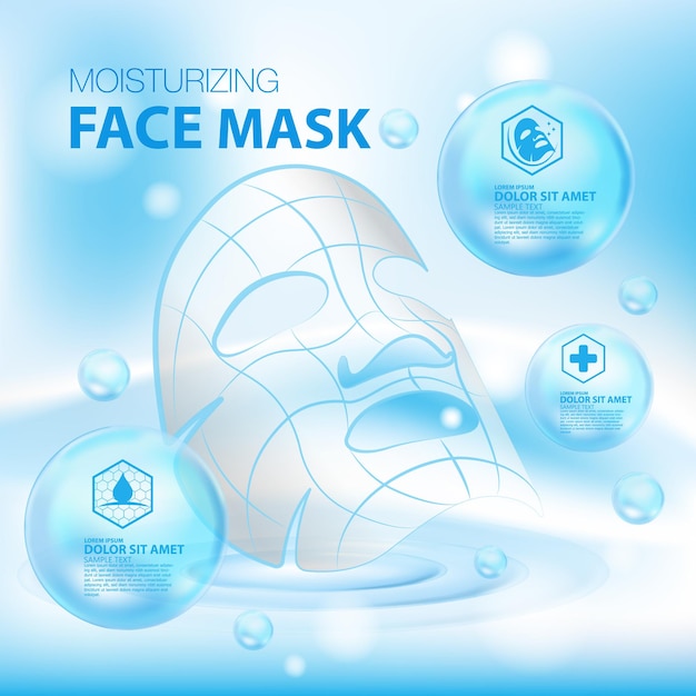 Moisturizing essence cosmetic products ad