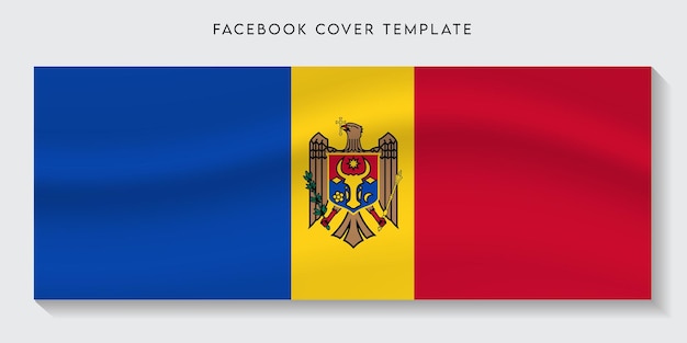 Moldova country flag facebook cover background