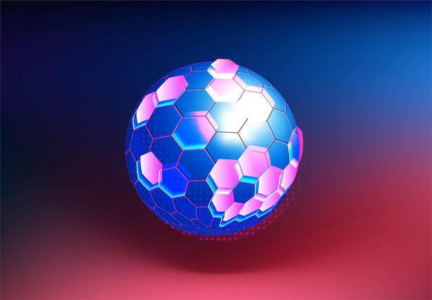 Molecular structure Ball Tech Technology Background Vector Illustration