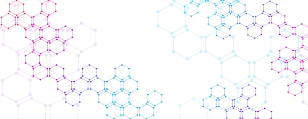 Molecular structure Biotechnology presentation template vector background