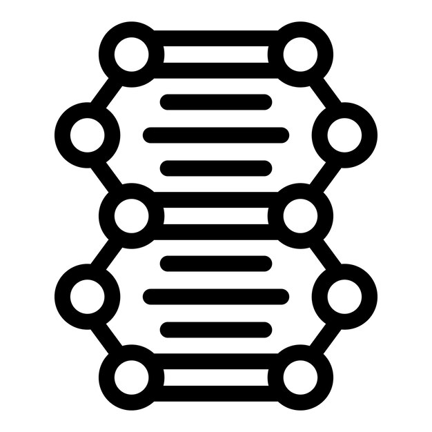 Molecular structure icon representing dna sequence