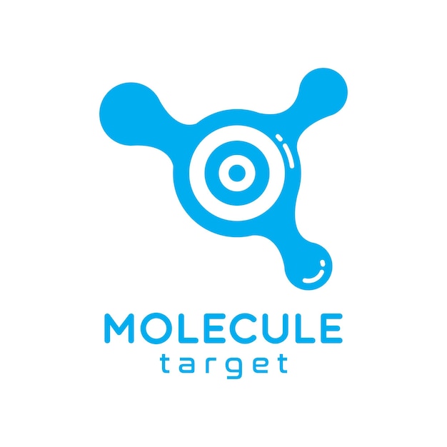 Molecule Bubble Link And Target Board Icon Logo Design Inspiration