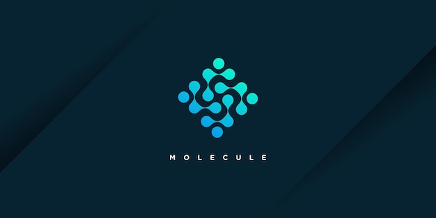 Molecule logo design vector with modern creative unique style