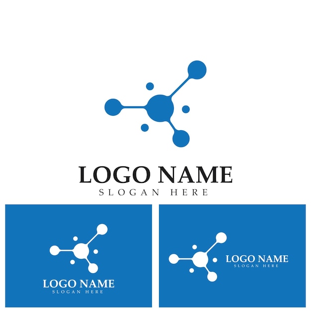 Molecule logo icon vector design