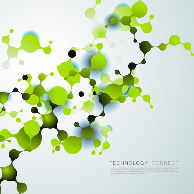 Molecule and molecular structure Isolated atoms vector illustration