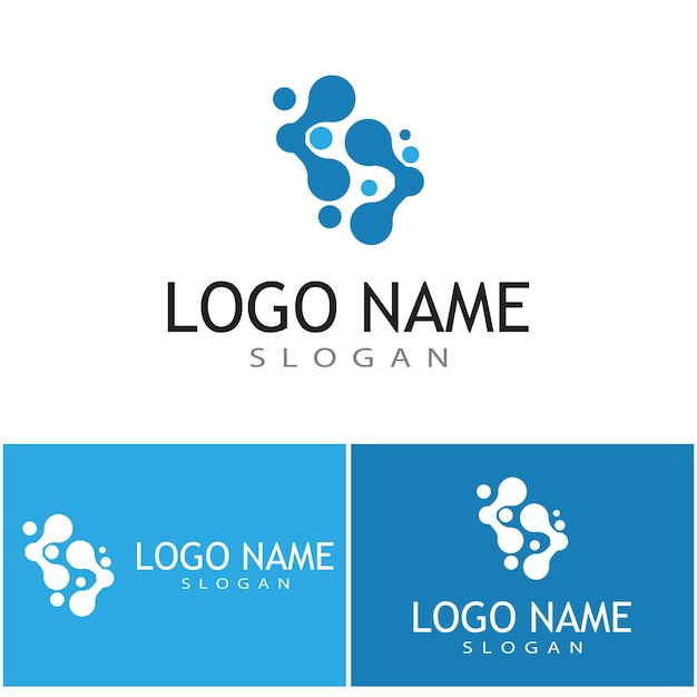 Molecule symbol logo template vector illustration design