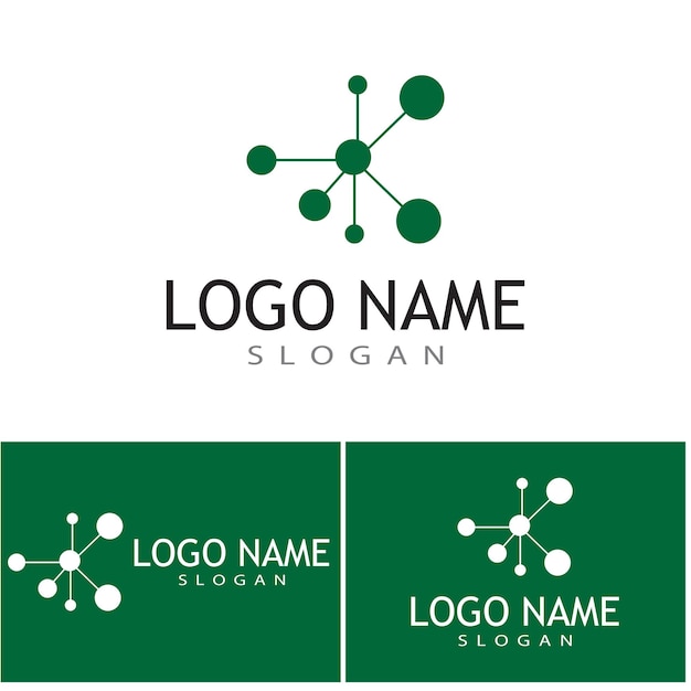 Molecule symbol logo template vector illustration design