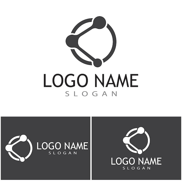 Molecule symbol logo template vector illustration design