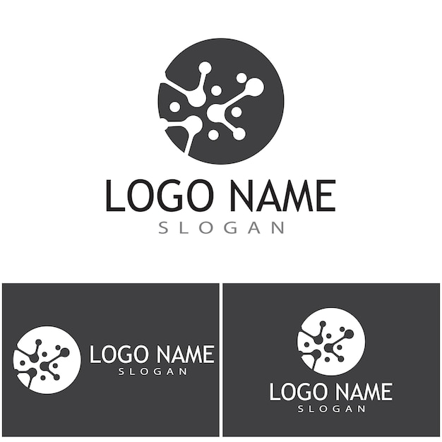 Molecule symbol logo template vector illustration design