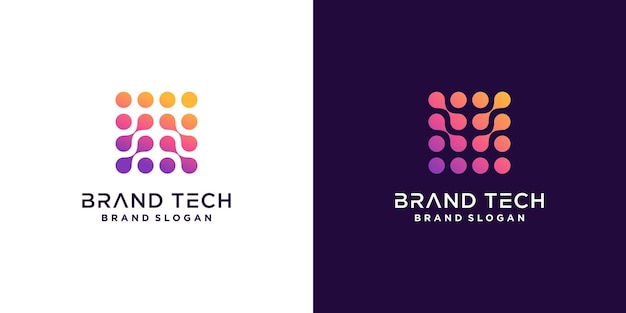 Molecule technology logo template with modern abstract concept Premium Vector part 2