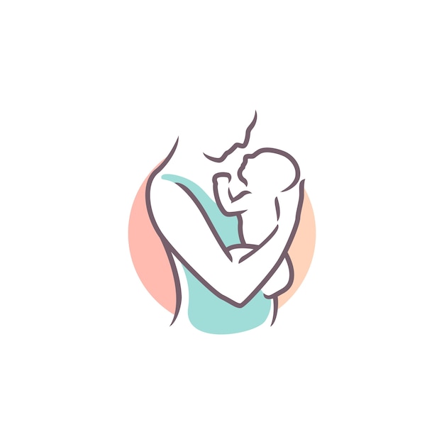 Mom and baby logo